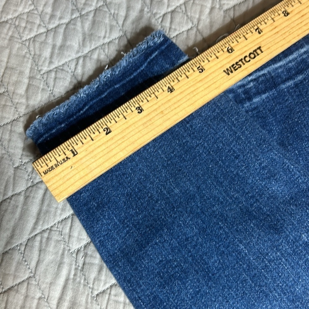 Universal Thread Button Fly Skinny Frayed Ankle Med Blue Jean Sz 8/29R - Picture 8 of 11